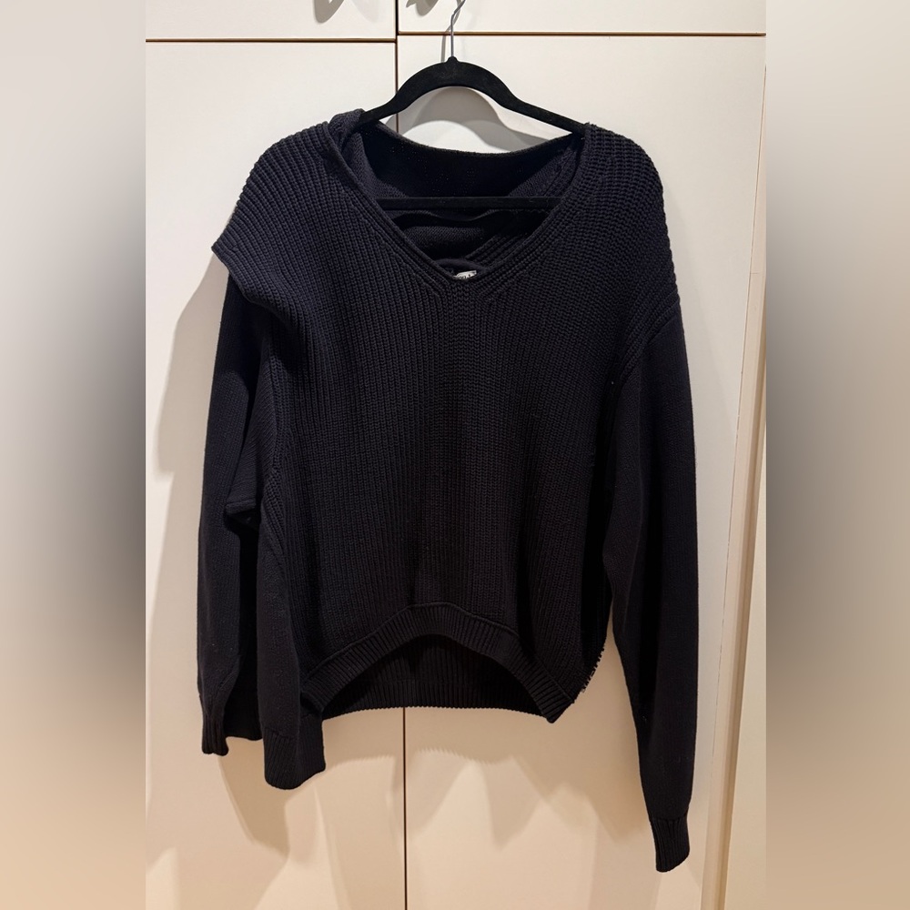 Alexander Wang Black V-Neck Sweater